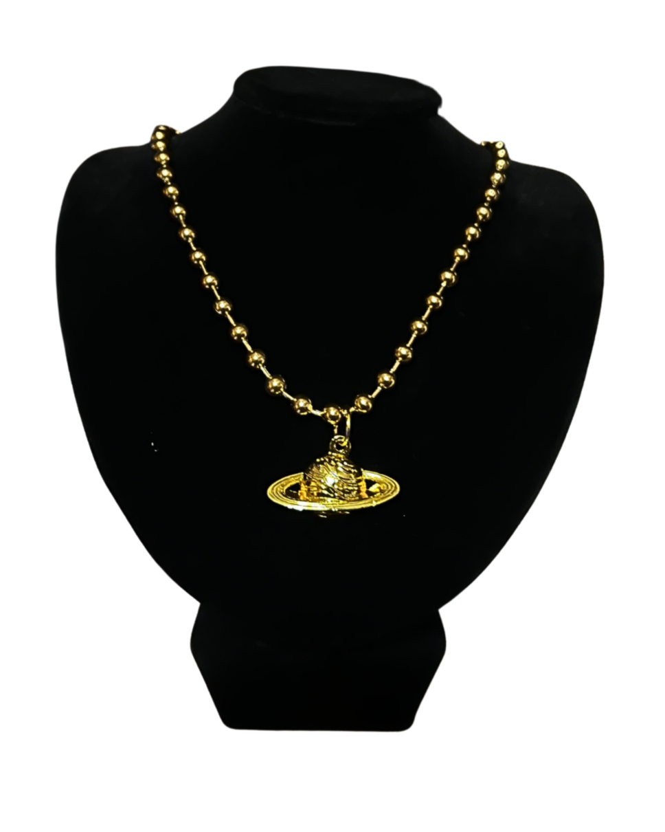 Astro Saturn Chain - Gold