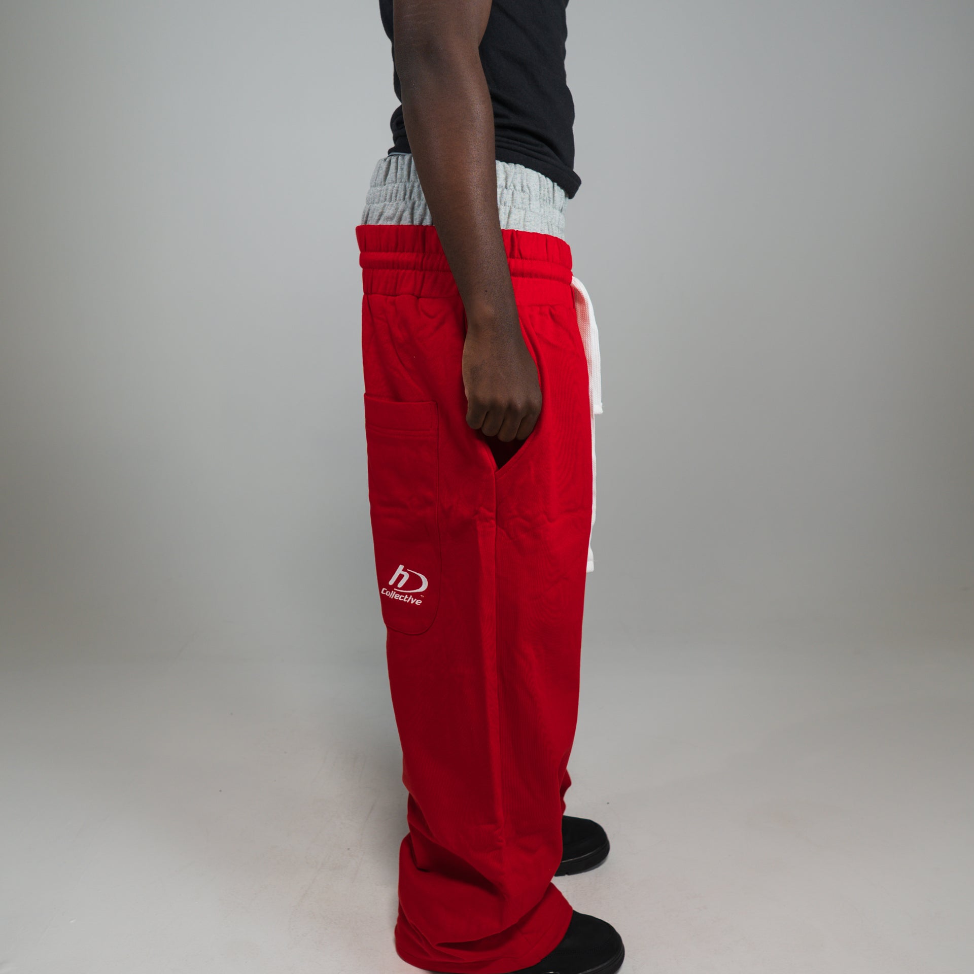 Double Waisted Sweats - Red