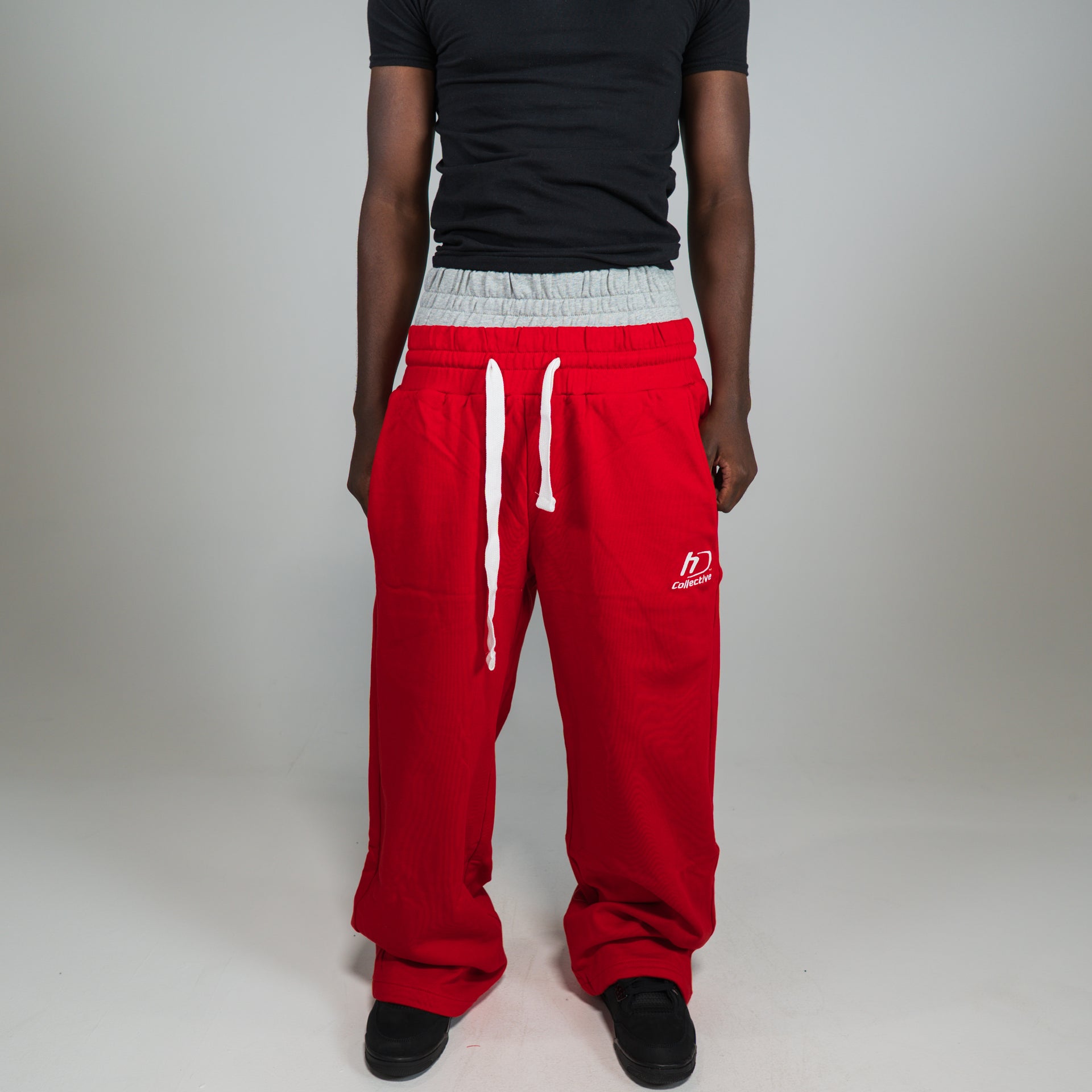 Double Waisted Sweats - Red