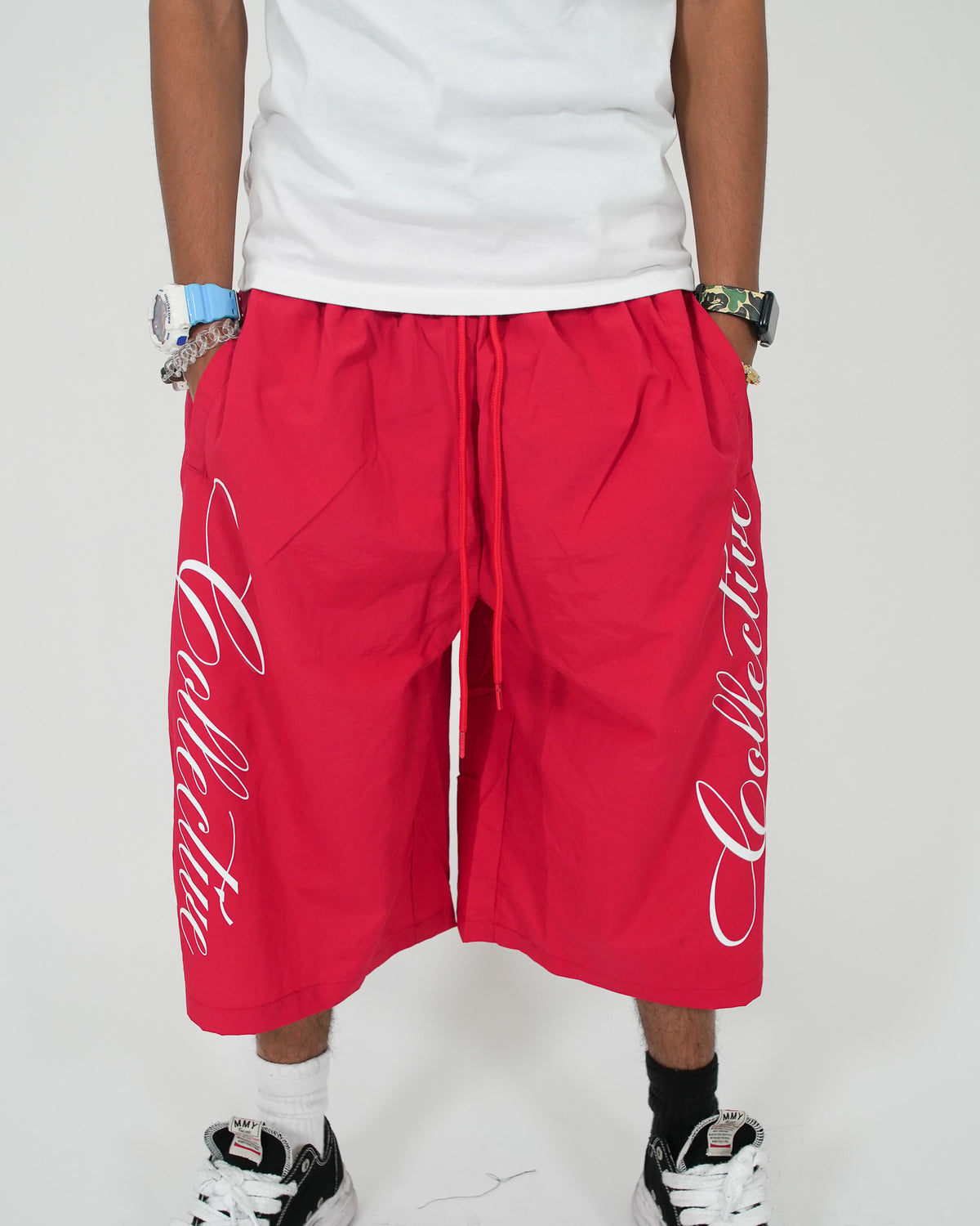 Red Collective Nylon 3/4 Shorts