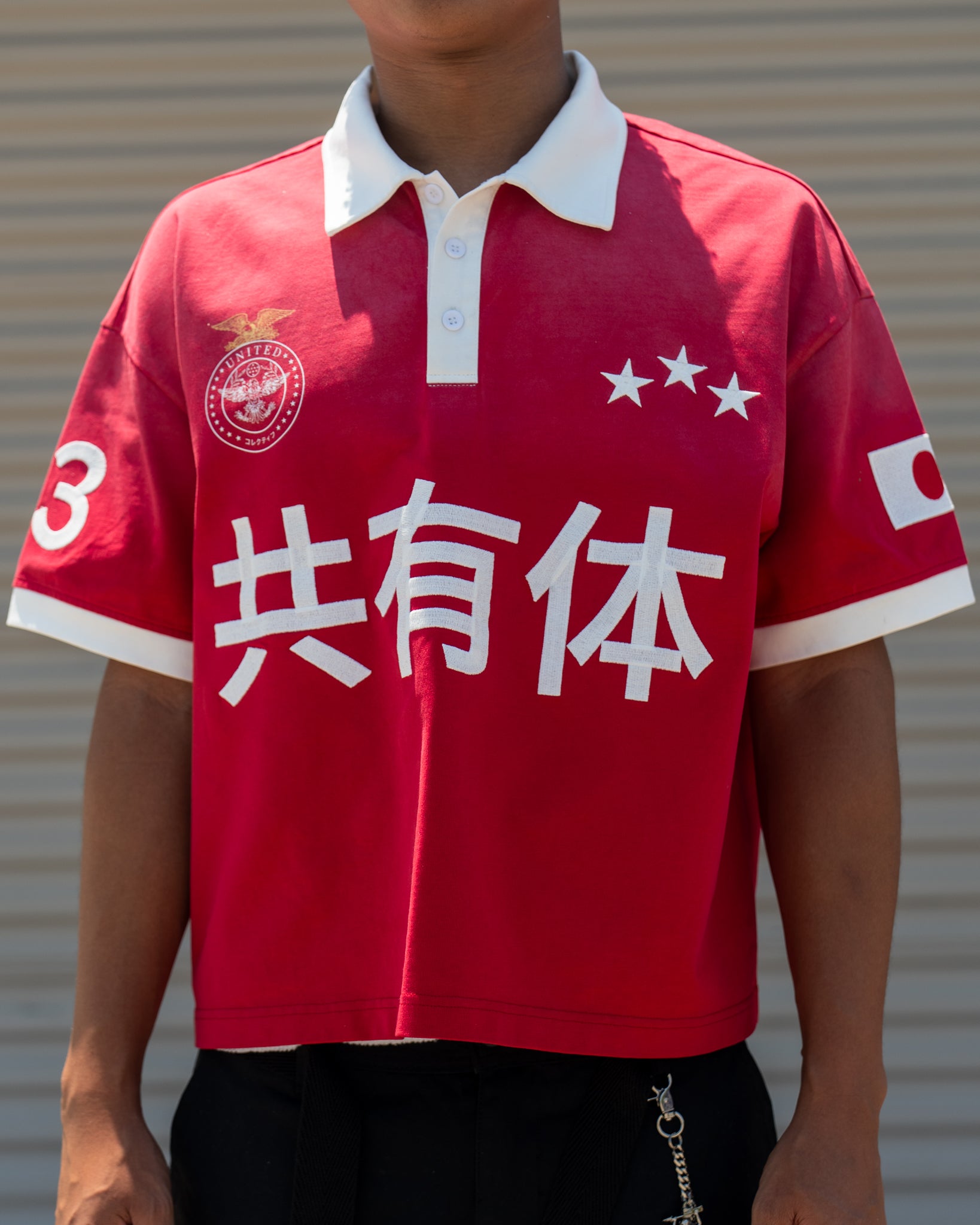 Red Collective Embroidery Japanse Polo