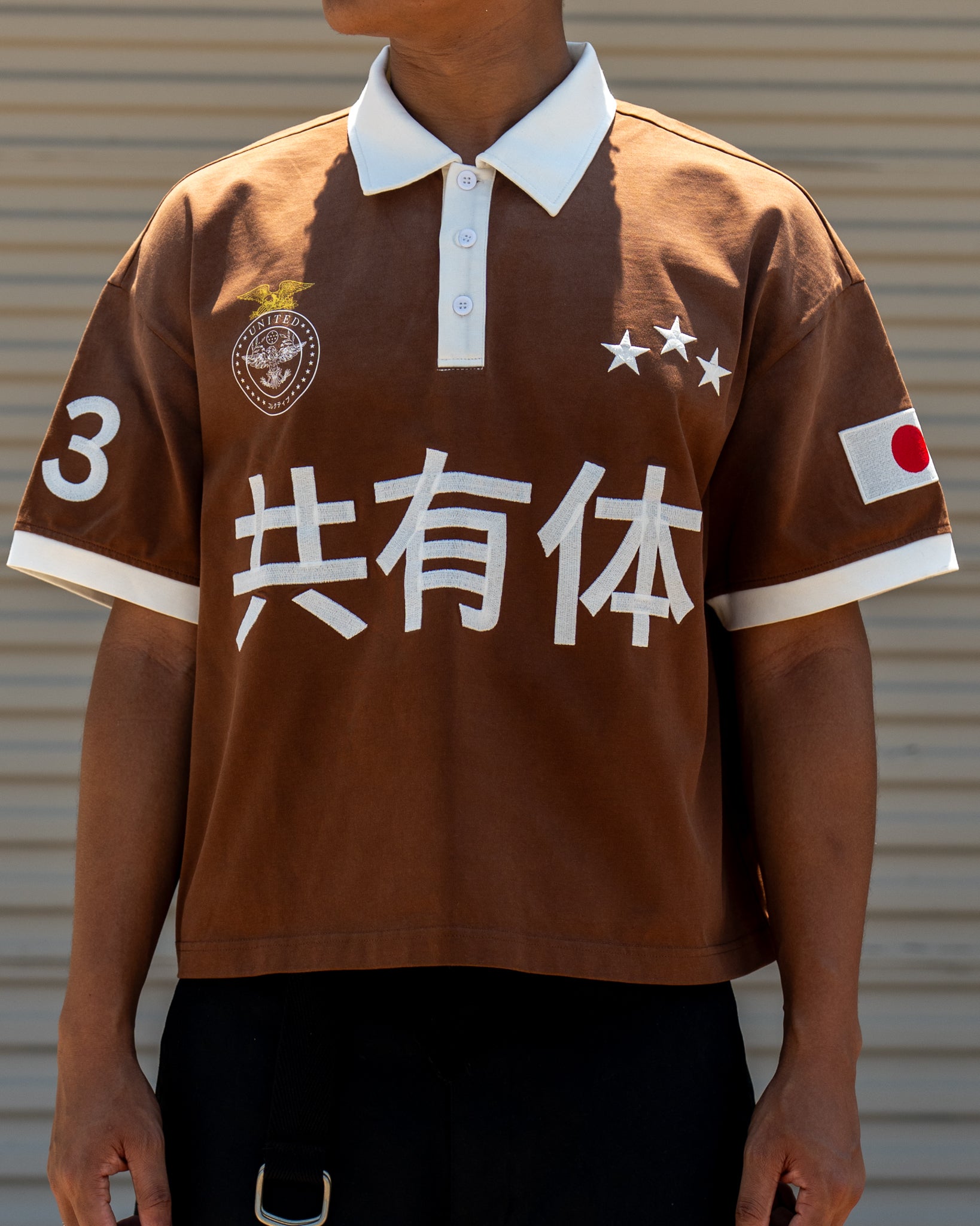 Brown Collective Embroidery Japanse Polo