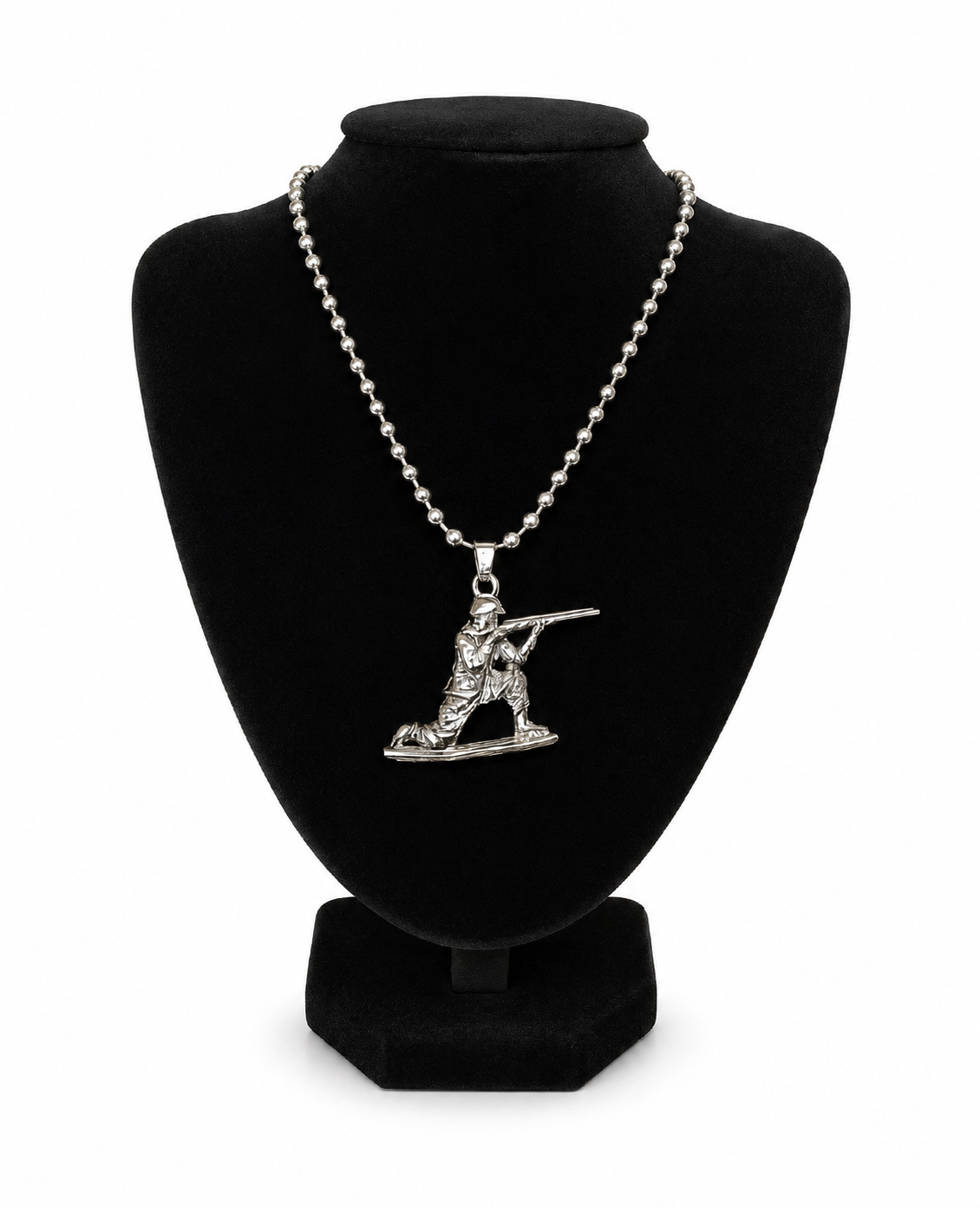 Toy Soldiers Necklace - Silver Rifle