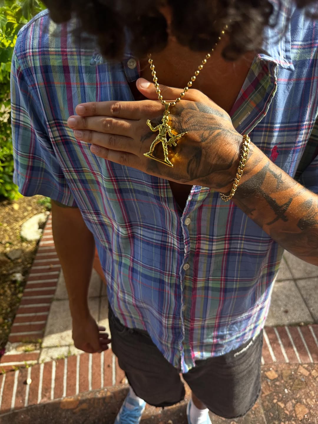 Toy Soldiers Necklace - Gold Grenade